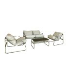 Salon de jardin Florence en acier gris/vert