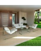 Salon de jardin Florence en acier gris/vert