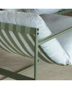 Salon de jardin Florence en acier gris/vert