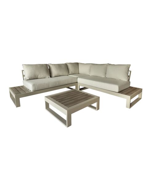 Salon de jardin Riva Bella avec table basse sable