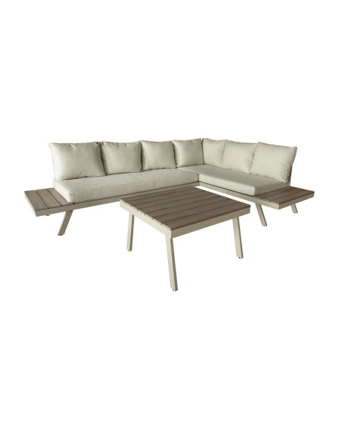 Salon de jardin Calvi avec table basse sable