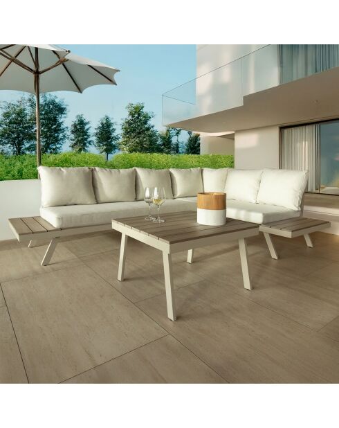Salon de jardin Calvi avec table basse sable