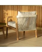 Salon de jardin Fidji en bois d'acacia beige