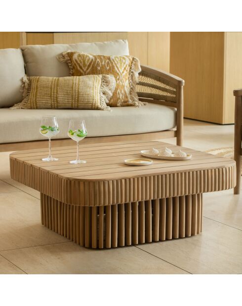 Salon de jardin Maui 4 places en bois d'acacia taupe