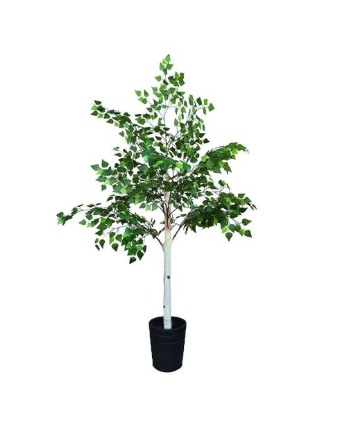 Bouleau artificiel avec pot pour intérieur fray blanc/vert - 50x50x200 cm
