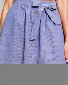 Jupe v100% Lin Lou bleu jeans