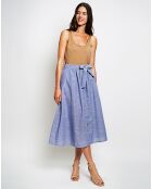 Jupe v100% Lin Lou bleu jeans