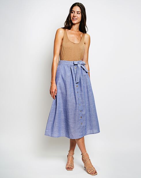 Jupe v100% Lin Lou bleu jeans