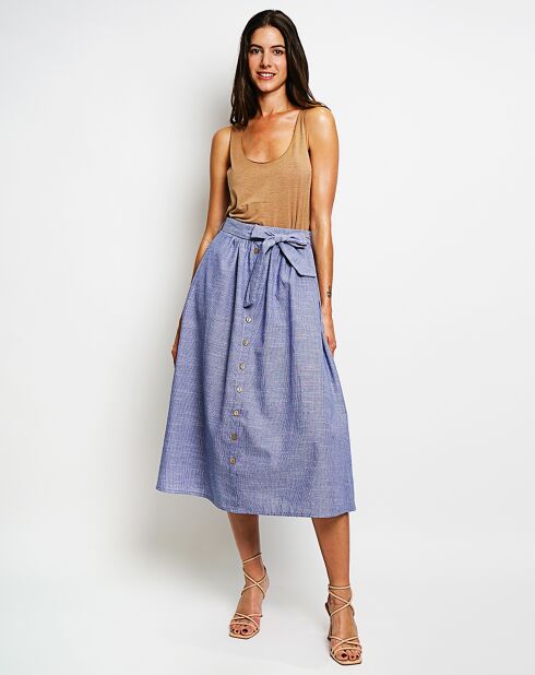 Jupe v100% Lin Lou bleu jeans