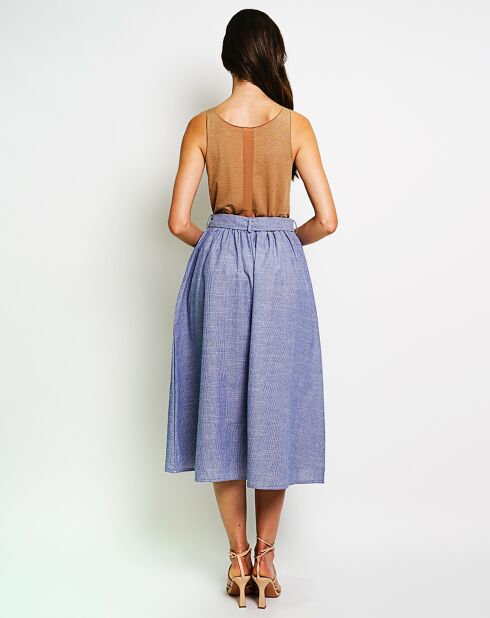Jupe v100% Lin Lou bleu jeans