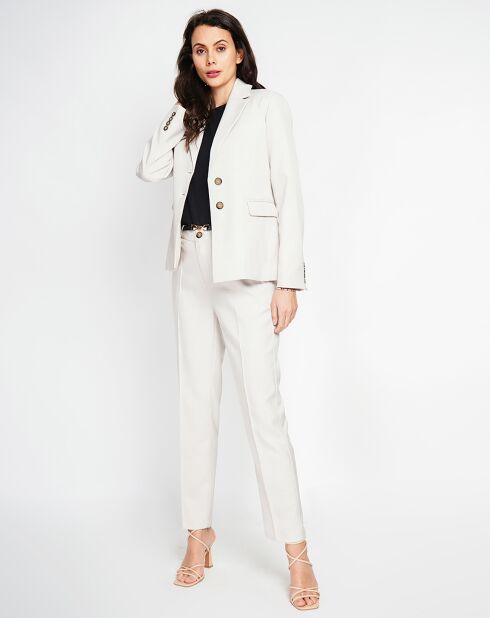 Giacca Alicia beige in misto lino