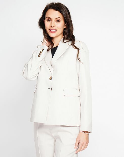 Veste en Lin mélangé Alicia beige