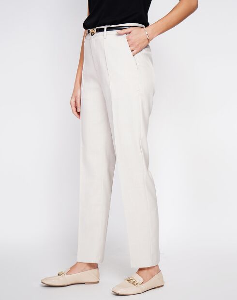 Pantalon en Lin mélangé Léna beige