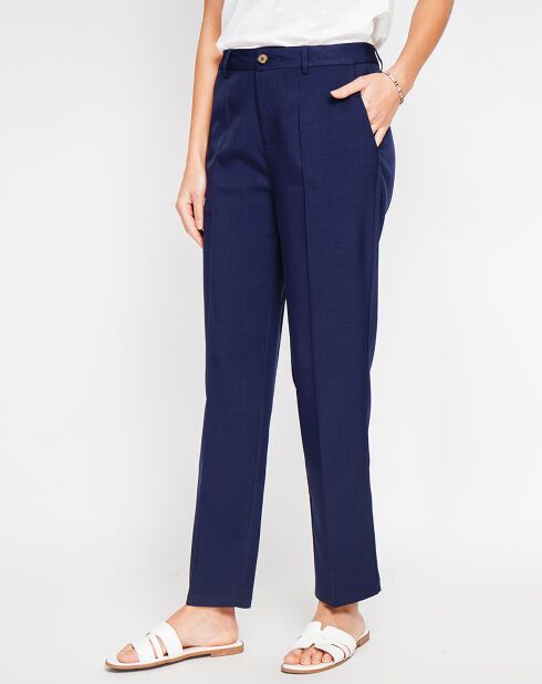 Pantalon en Lin mélangé Léna marine