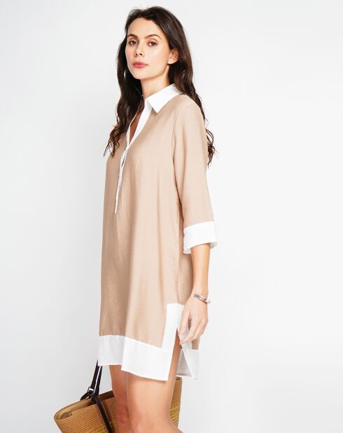Robe en Lin mélangé Elisa camel