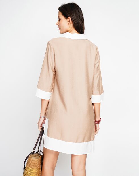 Robe en Lin mélangé Elisa camel