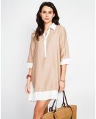 Robe en Lin mélangé Elisa camel