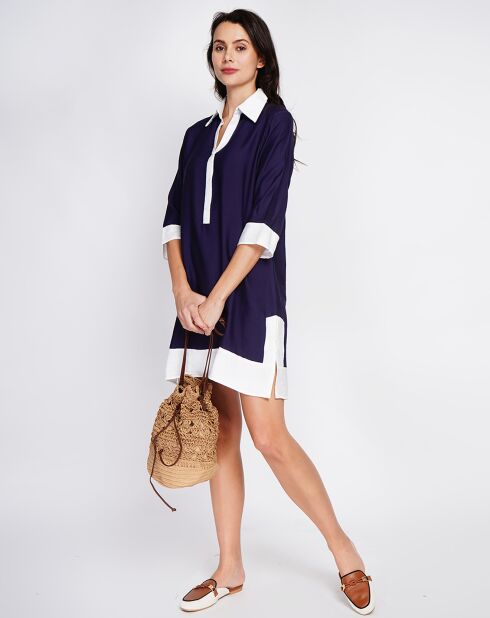 Robe en Lin mélangé Elisa marine