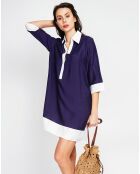 Robe en Lin mélangé Elisa marine