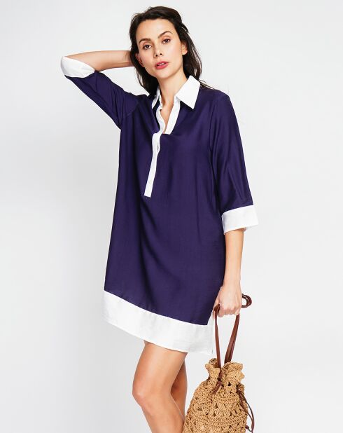 Robe en Lin mélangé Elisa marine