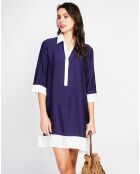 Robe en Lin mélangé Elisa marine