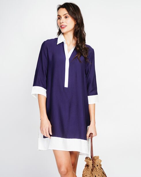 Robe en Lin mélangé Elisa marine