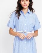Robe en Lin mélangé Jade azur