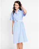 Robe en Lin mélangé Jade azur