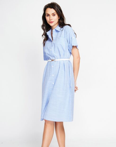 Robe en Lin mélangé Jade azur