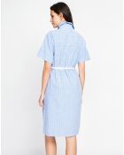 Robe en Lin mélangé Jade azur