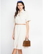 Robe en Lin mélangé Jade beige