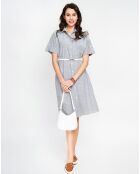 Robe en Lin mélangé Jade noire