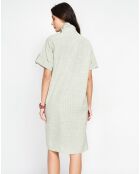 Robe en Lin mélangé Jade vert amende