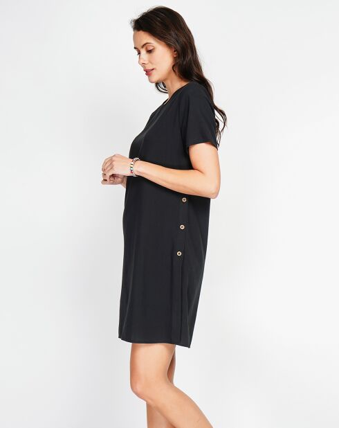 Robe en Lin mélangé Nour noire