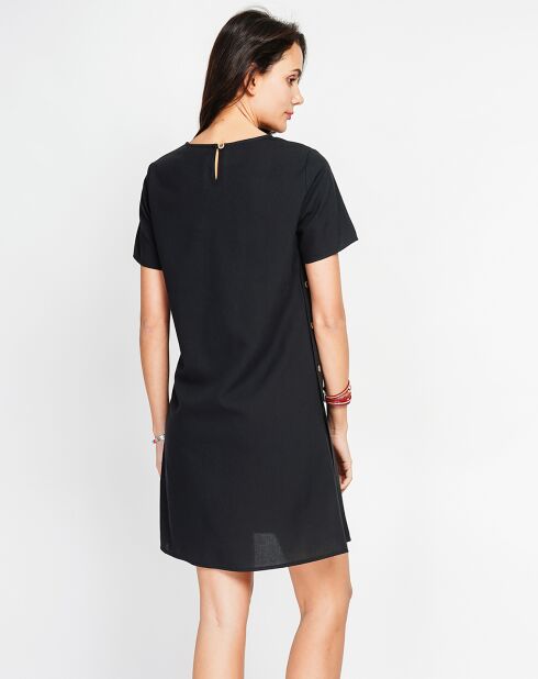 Robe en Lin mélangé Nour noire