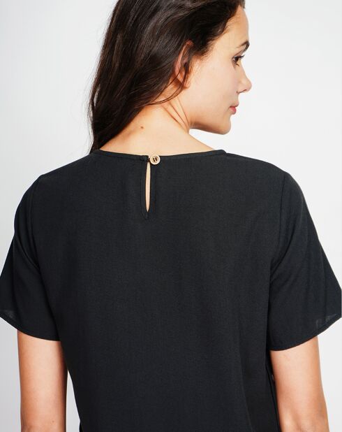 Robe en Lin mélangé Nour noire