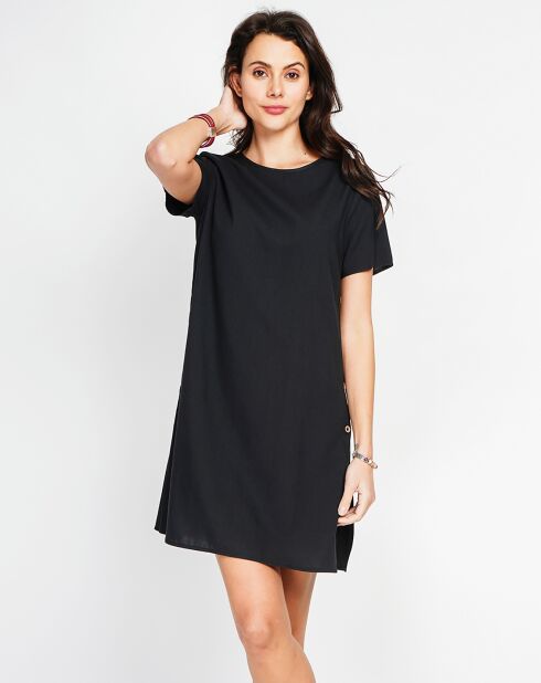 Robe en Lin mélangé Nour noire