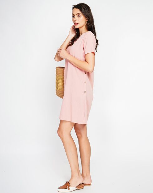 Robe en Lin mélangé Nour peches