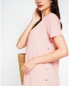 Robe en Lin mélangé Nour peches