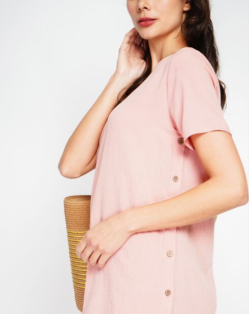 Robe en Lin mélangé Nour peches