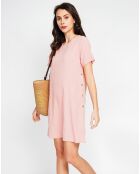 Robe en Lin mélangé Nour peches