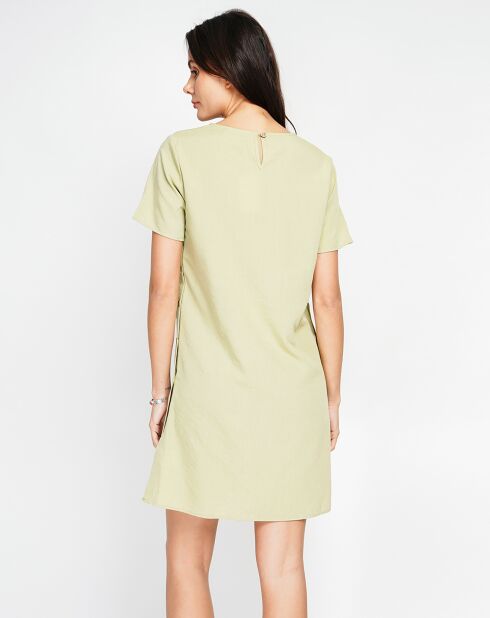 Robe en Lin mélangé Nour vert anis