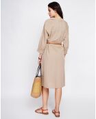 Robe en Lin mélangé Agathe camel