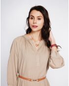 Robe en Lin mélangé Agathe camel