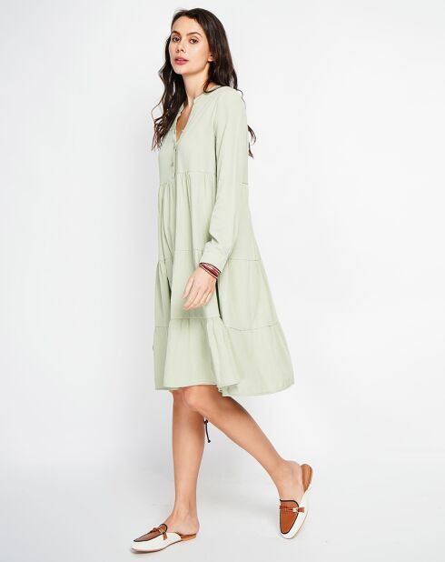 Robe en Lin mélangé Soline jade