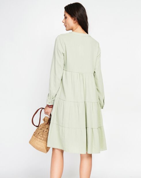 Robe en Lin mélangé Soline jade