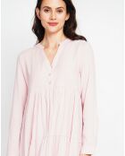Robe en Lin mélangé Soline rose poudre
