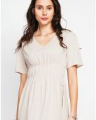 Robe en Lin mélangé Lana beige