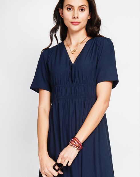 Robe en Lin mélangé Lana marine