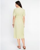 Robe en Lin mélangé Lana vert anis